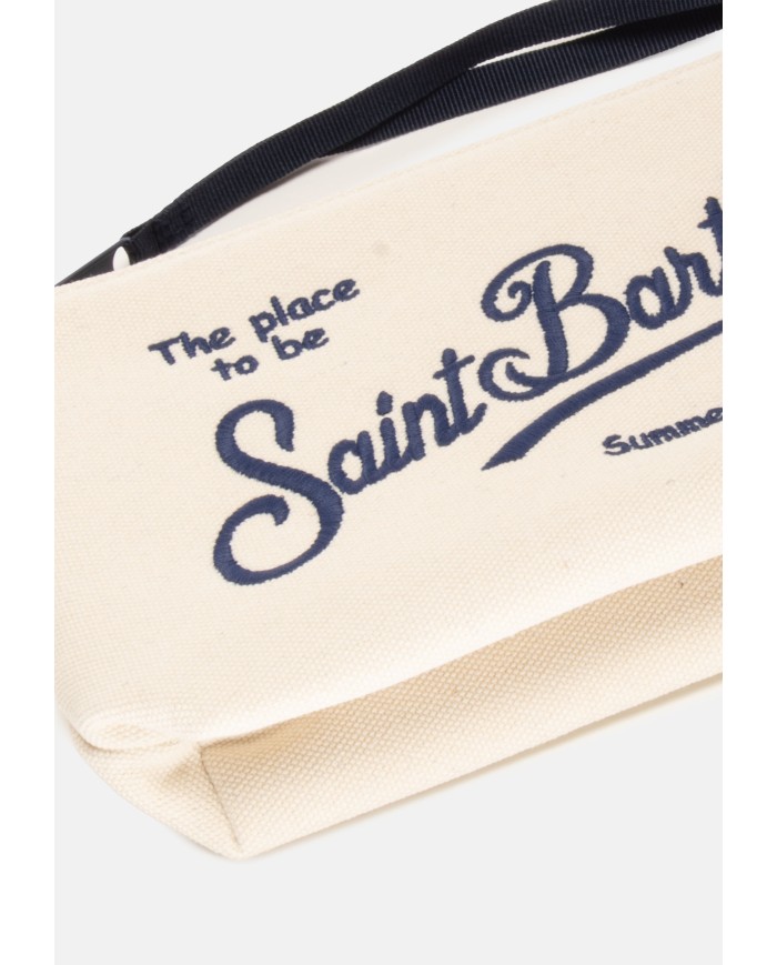 MC2 St. Barth Pochette Aline canvas bianca