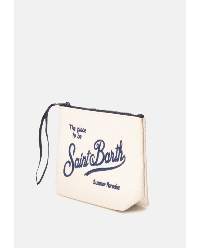 MC2 St. Barth Pochette Aline canvas bianca
