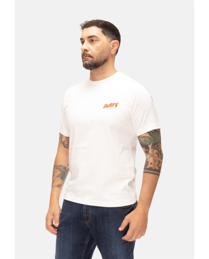AUTRY T-shirt uomo doppio logo White               