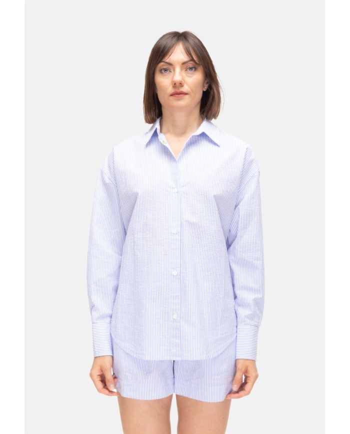 MC2 St. Barth Camicia donna righe seersucker 