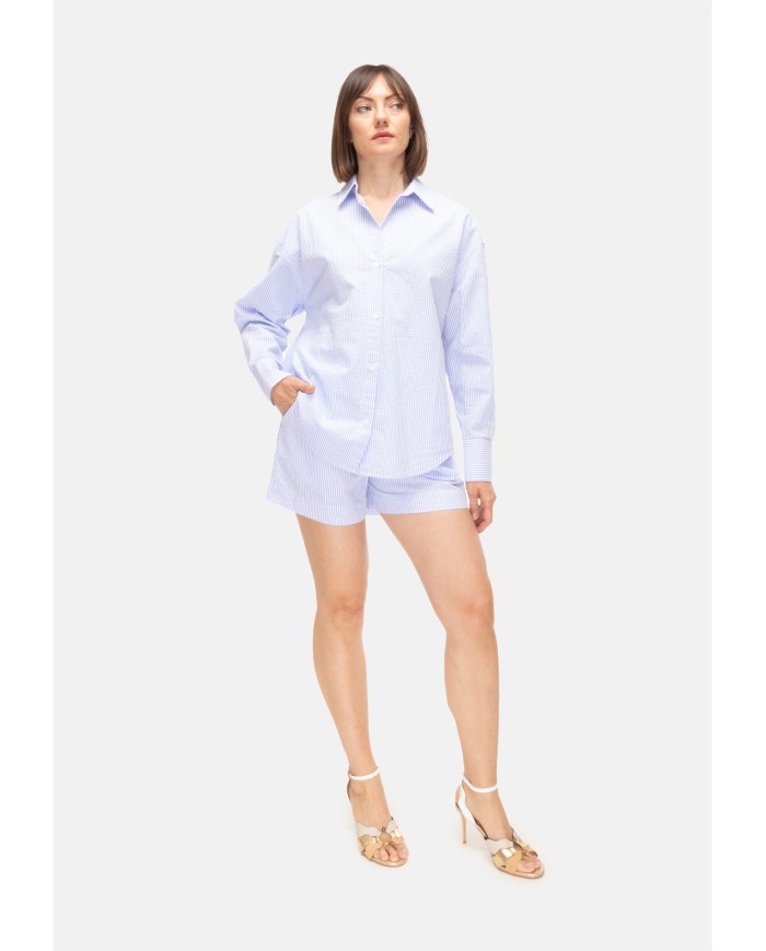 MC2 St. Barth Camicia donna righe seersucker 