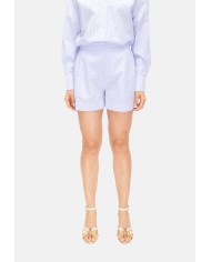 MC2 St. Barth Shorts donna seersucker bianco celeste