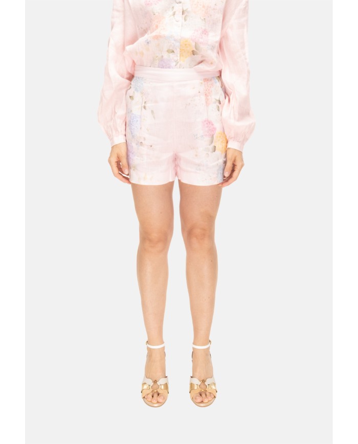 MC2 St. Barth Shorts donna fiori rosa chiaro