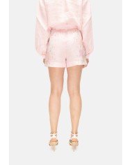 MC2 St. Barth Shorts donna fiori rosa chiaro