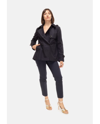 HERNO Trench corto donna Blu