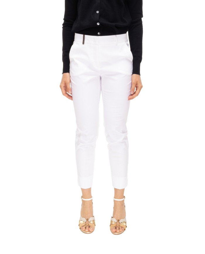 PESERICO Pantaloni donna iconici bianco