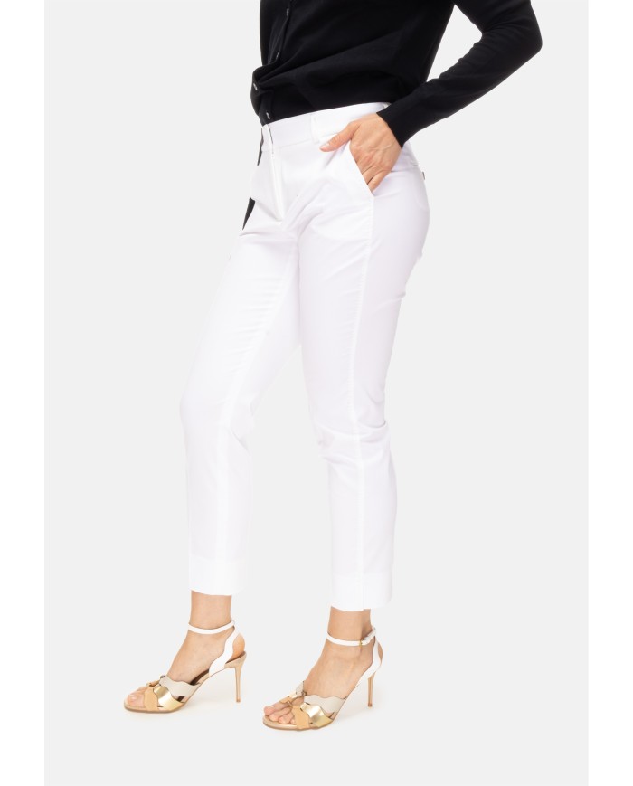 PESERICO Pantaloni donna iconici bianco