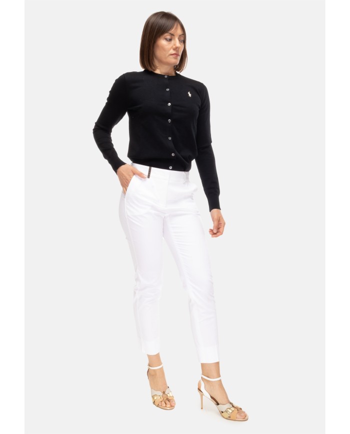 PESERICO Pantaloni donna iconici bianco