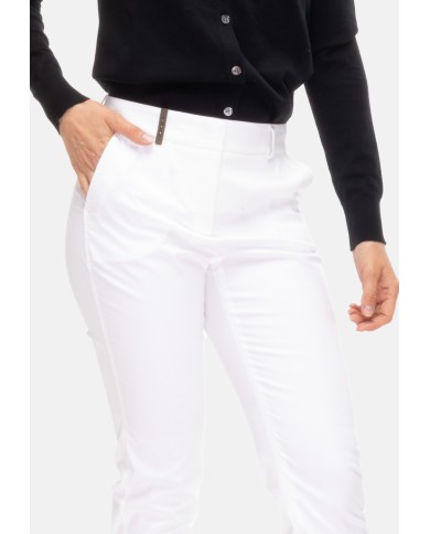 PESERICO Pantaloni donna iconici bianco
