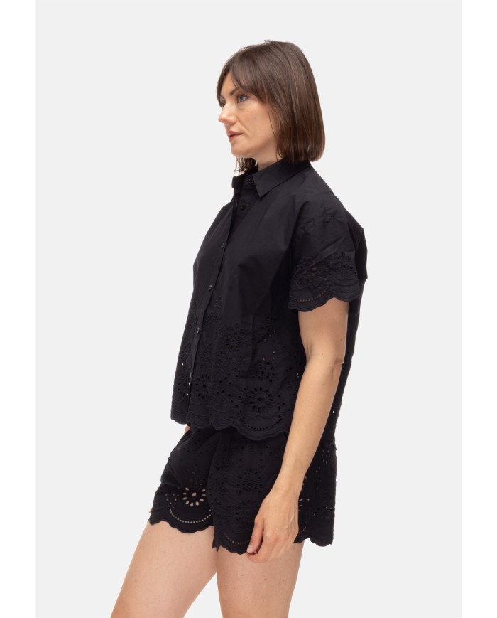 MC2 St. Barth Camicia donna mezza manica Nera