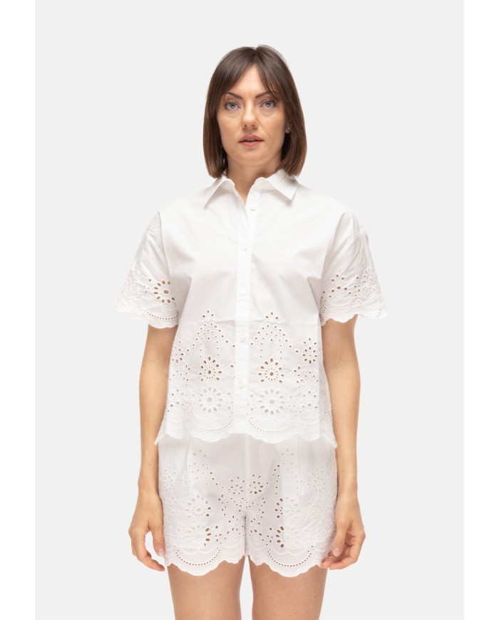 MC2 St. Barth Camicia donna mezza manica bianca