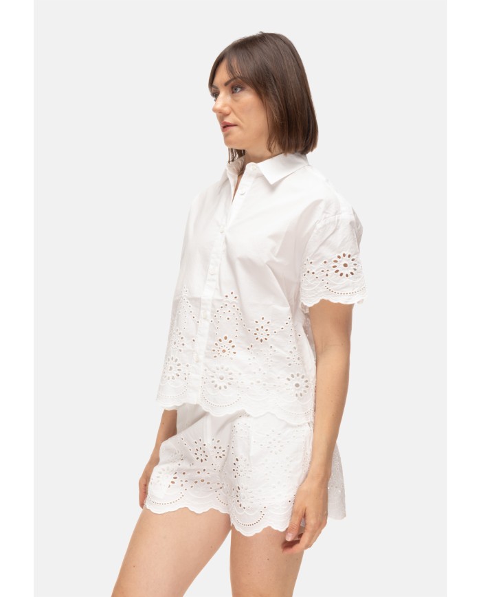 MC2 St. Barth Camicia donna mezza manica bianca