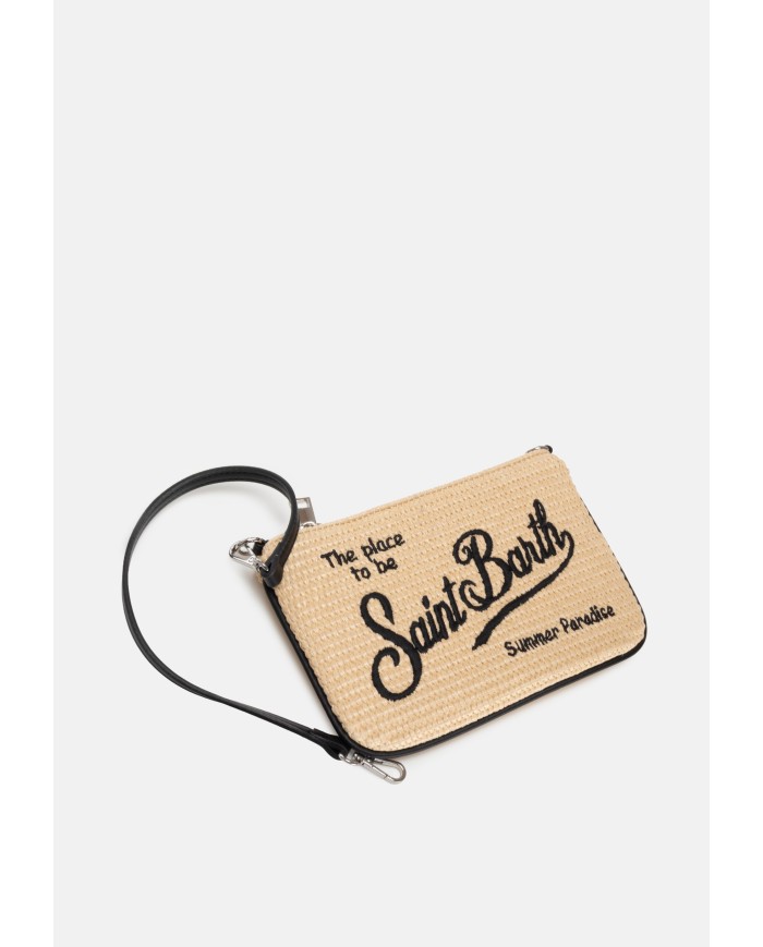 MC2 St. Barth Pochette donna mini Beige nero