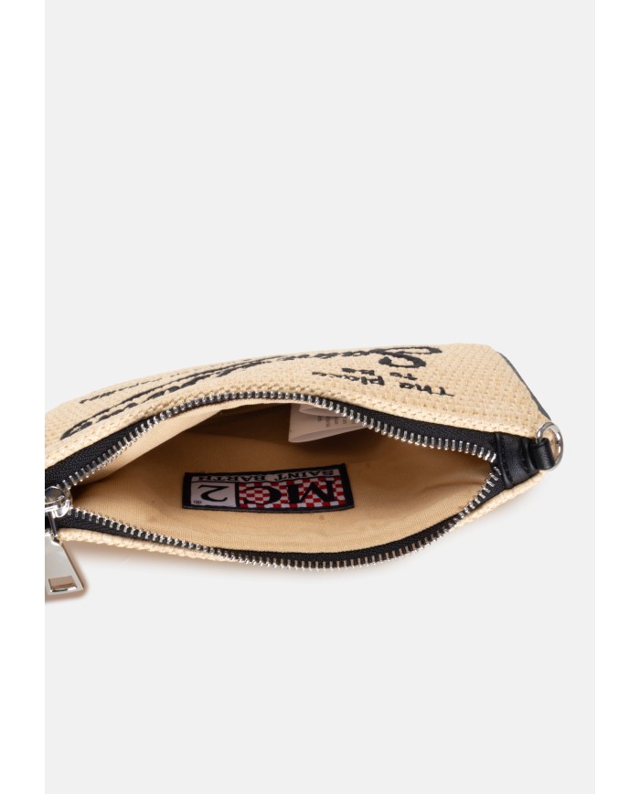 MC2 St. Barth Pochette donna mini Beige nero