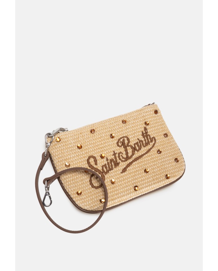 MC2 St. Barth Pochette donna mini Beige marrone