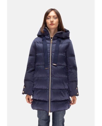 HERNO Piumino donna  nylon lucido blu