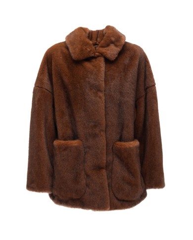 HERNO Ecopelliccia visone marrone