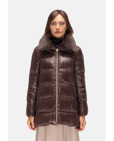 HERNO Piumino donna a-shape marrone