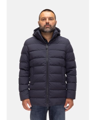 HERNO Piumino uomo con cappuccio blu