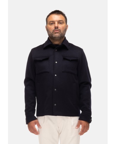 HERNO Giacca camicia uomo blu