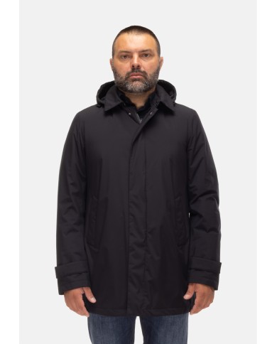 HERNO Piumino uomo con cappuccio nero