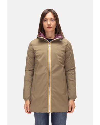 K-WAY Giubbino lungo donna Sophie Green Army