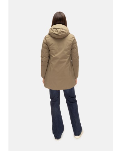 K-WAY Giubbino lungo donna Sophie Green Army