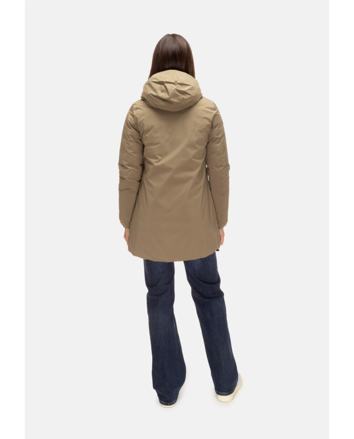 K-WAY Giubbino lungo donna Sophie Green Army
