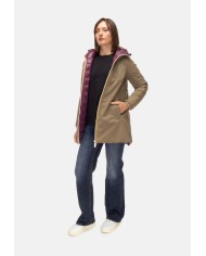 K-WAY Giubbino lungo donna Sophie Green Army