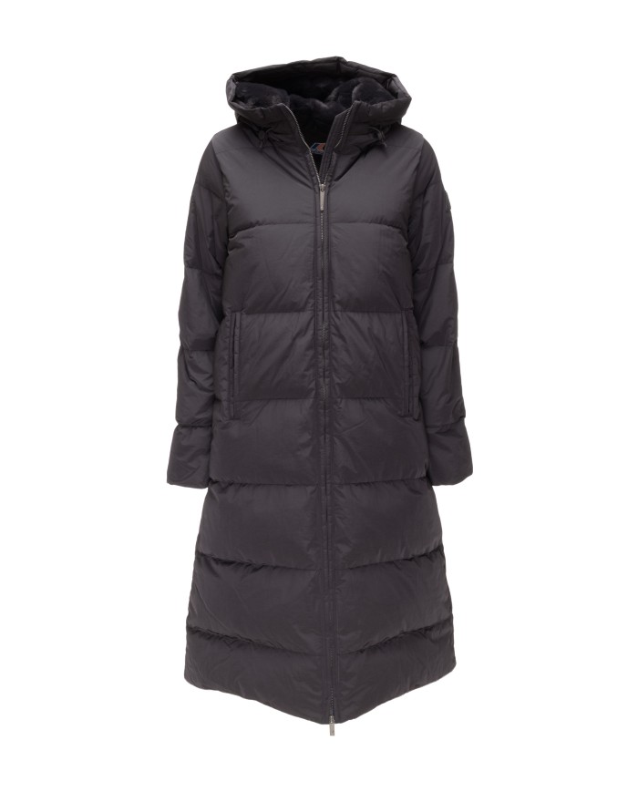 K-WAY Piumino lungo Dina Shiny nero