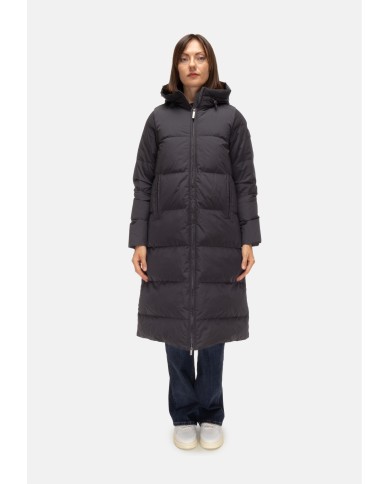 K-WAY Piumino lungo Dina Shiny nero