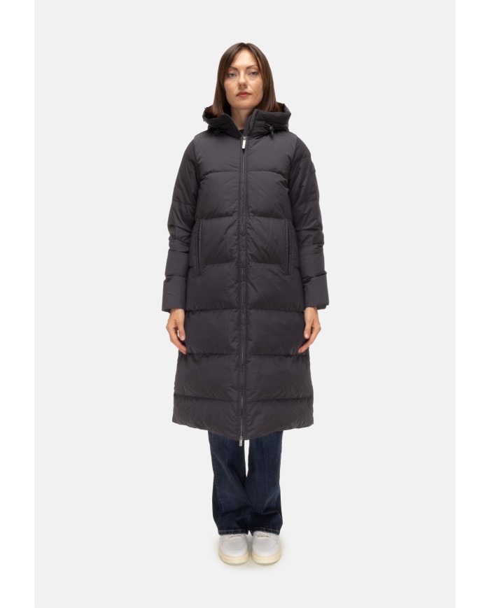 K-WAY Piumino lungo Dina Shiny nero