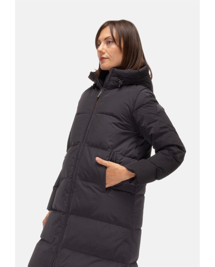 K-WAY Piumino lungo Dina Shiny nero