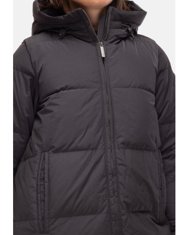 K-WAY Piumino lungo Dina Shiny nero