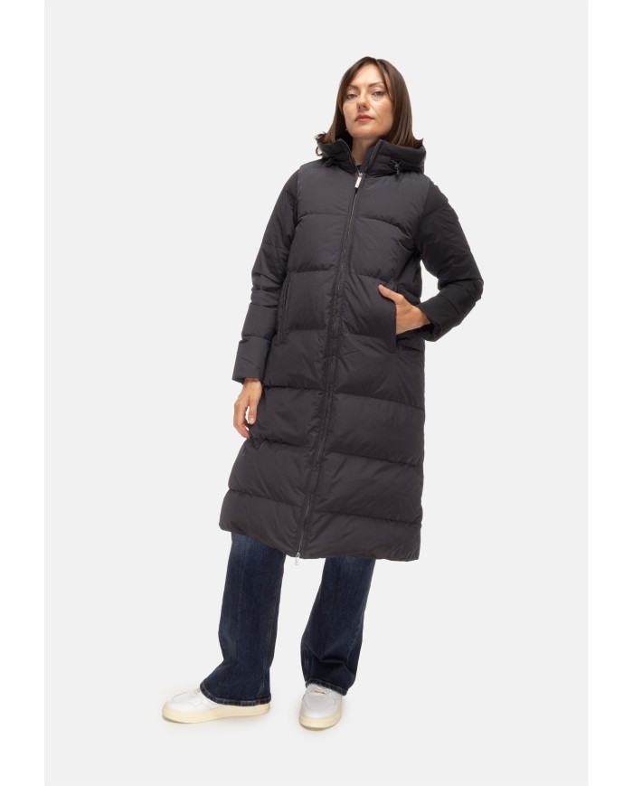 K-WAY Piumino lungo Dina Shiny nero