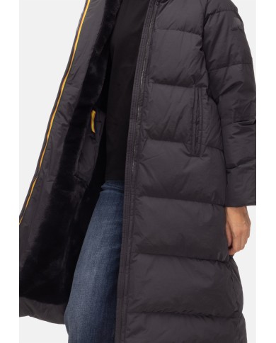 K-WAY Piumino lungo Dina Shiny nero