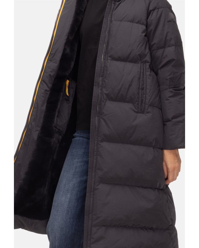 K-WAY Piumino lungo Dina Shiny nero