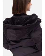 K-WAY Piumino lungo Dina Shiny nero