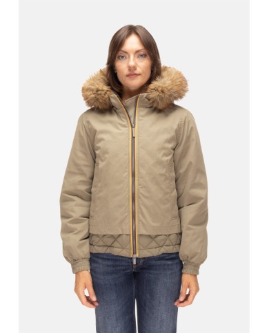 K-WAY Giubbino donna Tosca Green Army