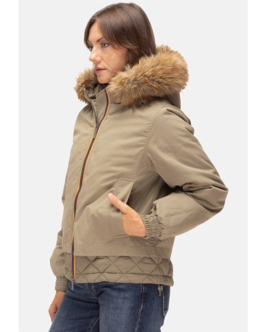 K-WAY Giubbino donna Tosca Green Army