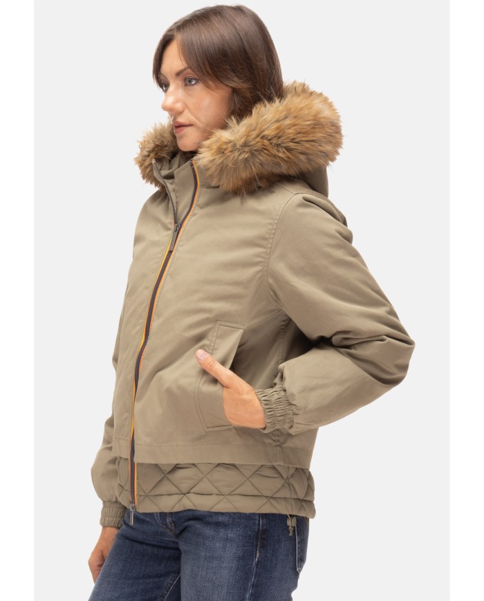 K-WAY Giubbino donna Tosca Green Army