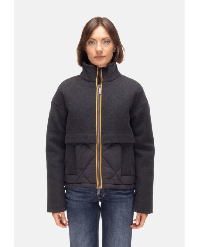 K-WAY Giubbino donna Mandie wood nylon nero
