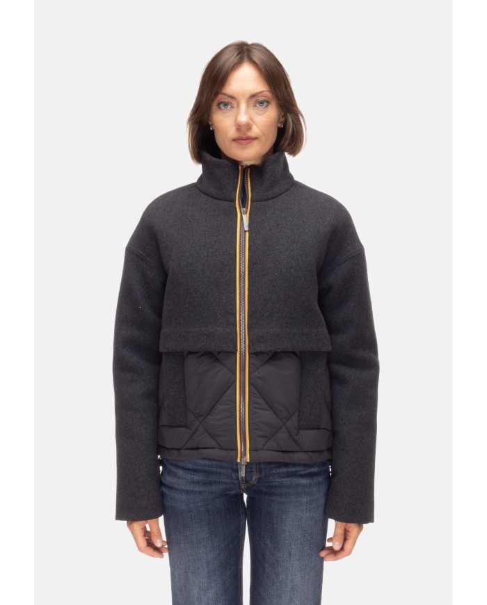 K-WAY Giubbino donna Mandie wood nylon nero