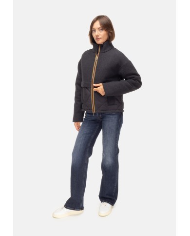 K-WAY Giubbino donna Mandie wood nylon nero