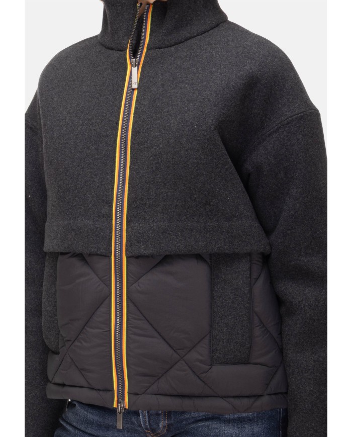 K-WAY Giubbino donna Mandie wood nylon nero