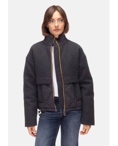 K-WAY Giubbino donna Mandie wood nylon nero