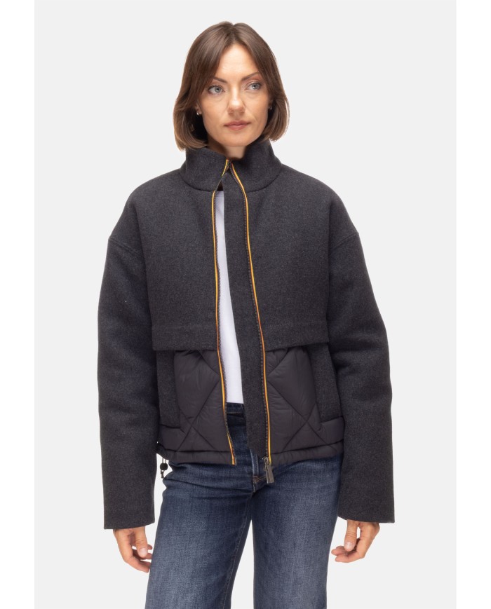 K-WAY Giubbino donna Mandie wood nylon nero