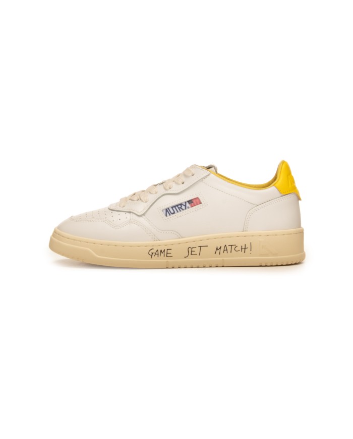AUTRY Sneaker uomo Medalist bianca gialla