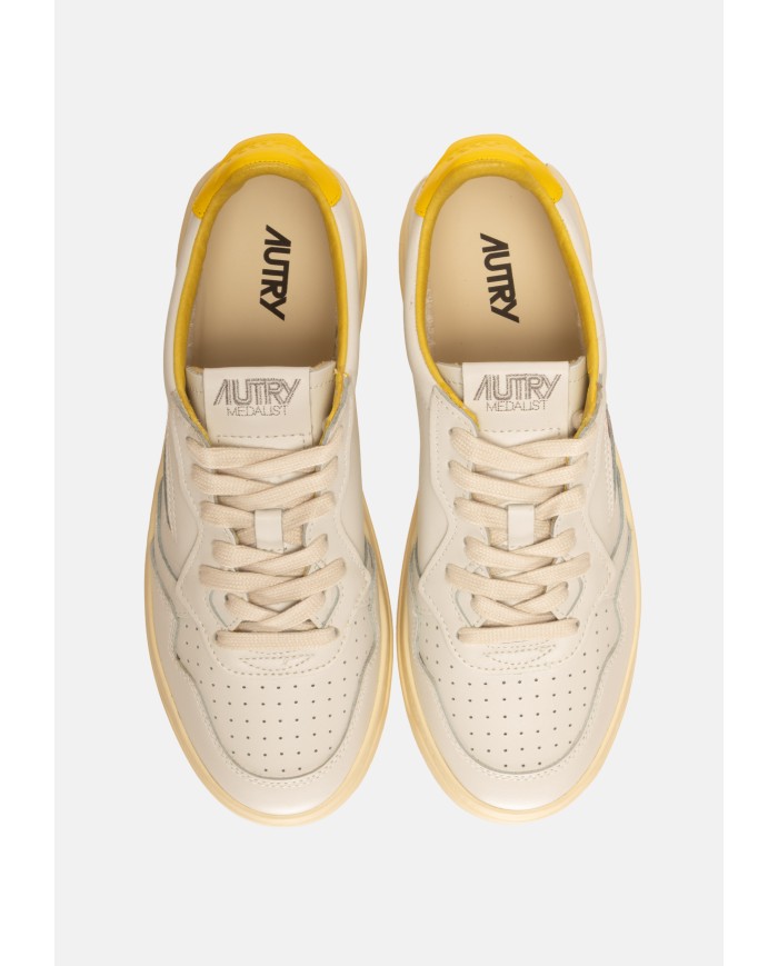 AUTRY Sneaker uomo Medalist bianca gialla