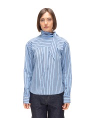 TELA Camicia con fiocco rigata